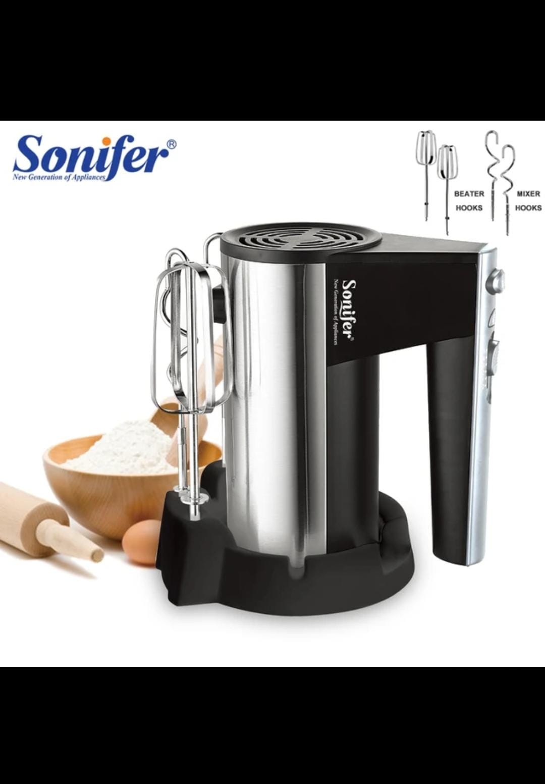 BATIDORA MANUAL CON BASE