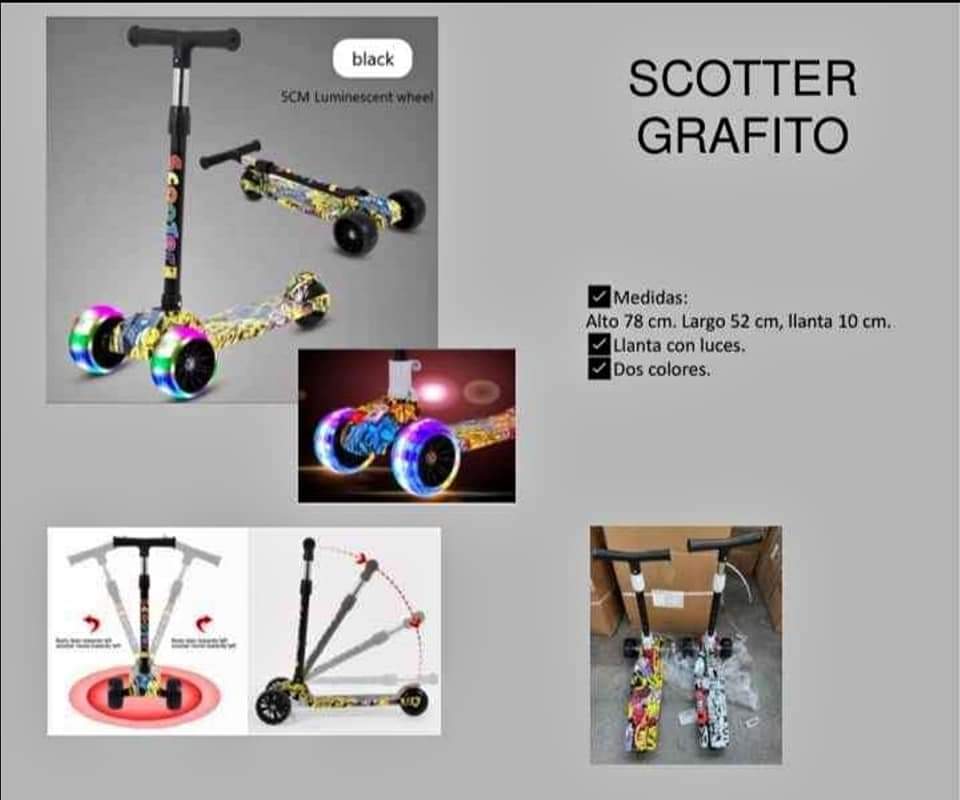 SCOOTER GRAFITI CON LUCES