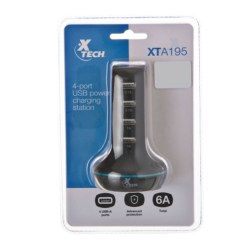 XTECH XTA-195 CARGADOR DE 4 SALIDAS